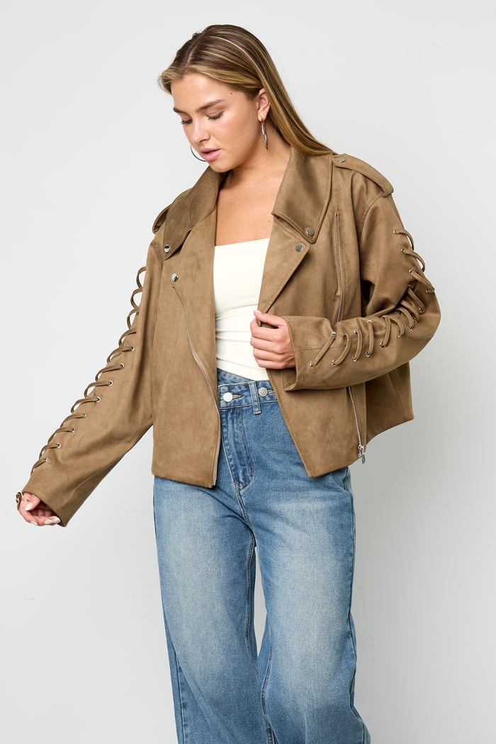 Laced Suede Jacket Picture4