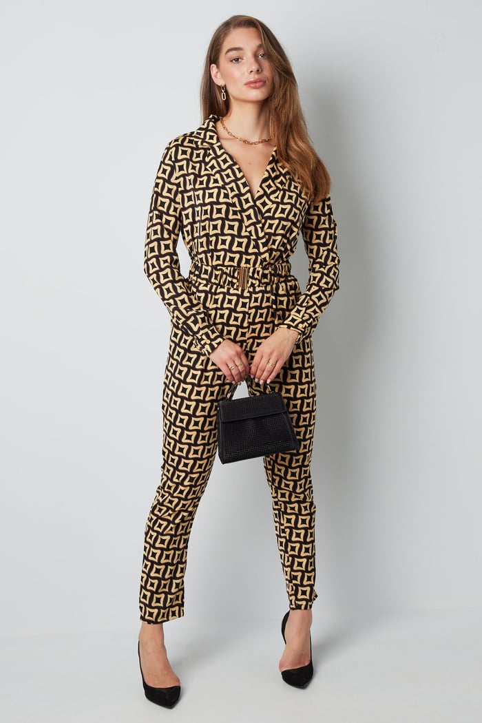 Jumpsuit retro print black h5Picture4