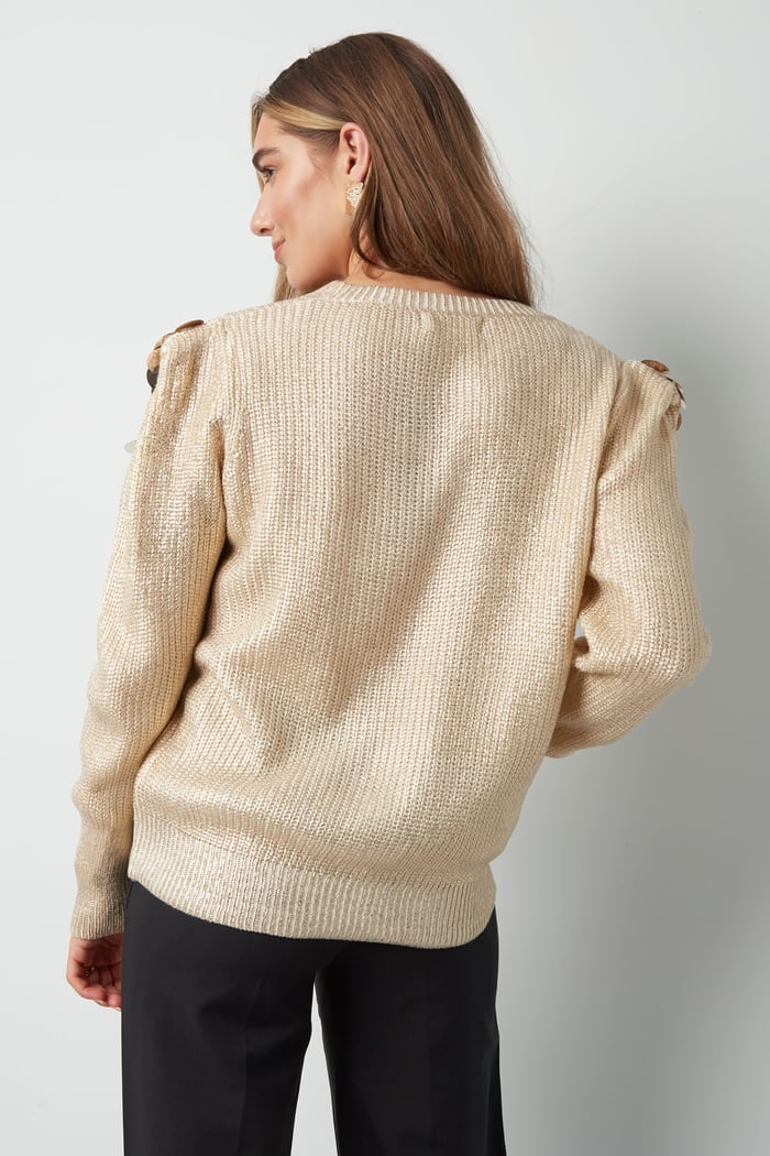 pull à paillettes scintillantes - noir et couleur or Image12