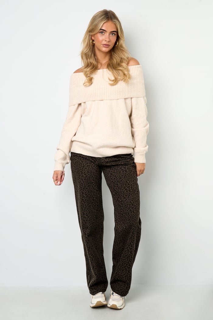 Off the shoulder basic sweater Picture7