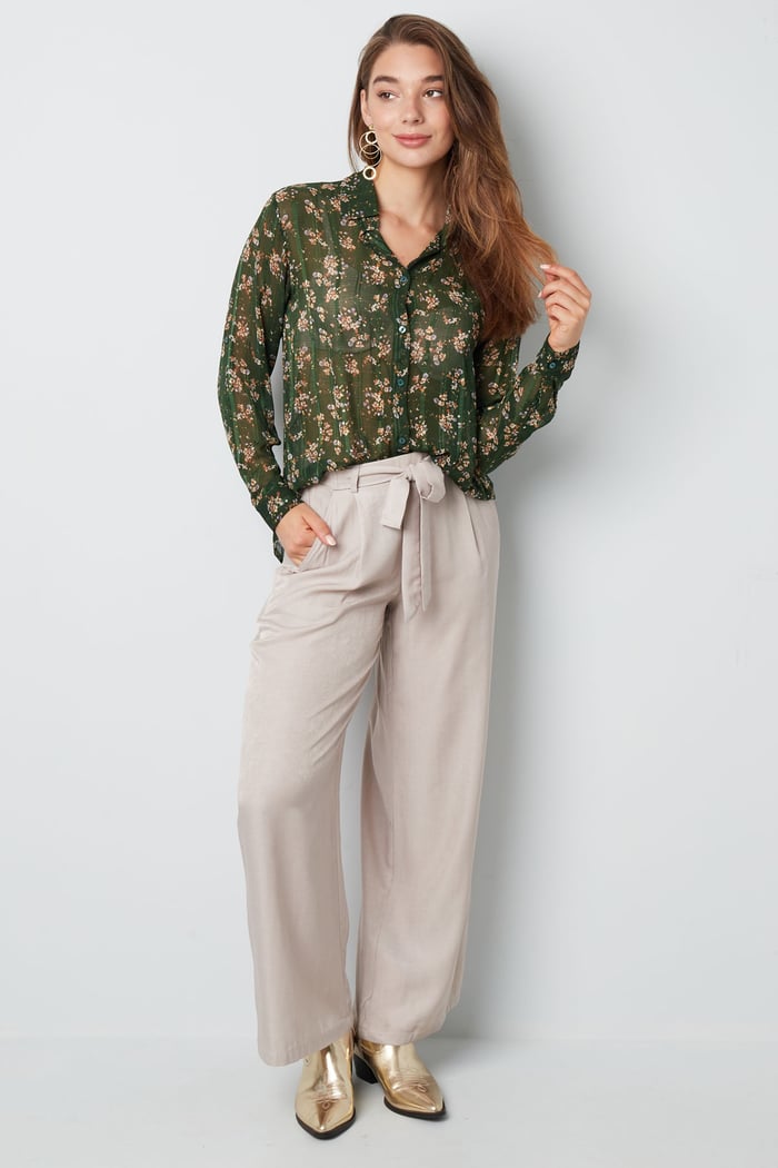 Blusa stampa floreale verde h5Immagine6