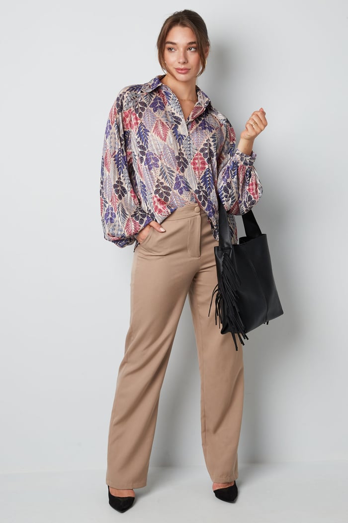 Blouse autumn print green multi Picture4