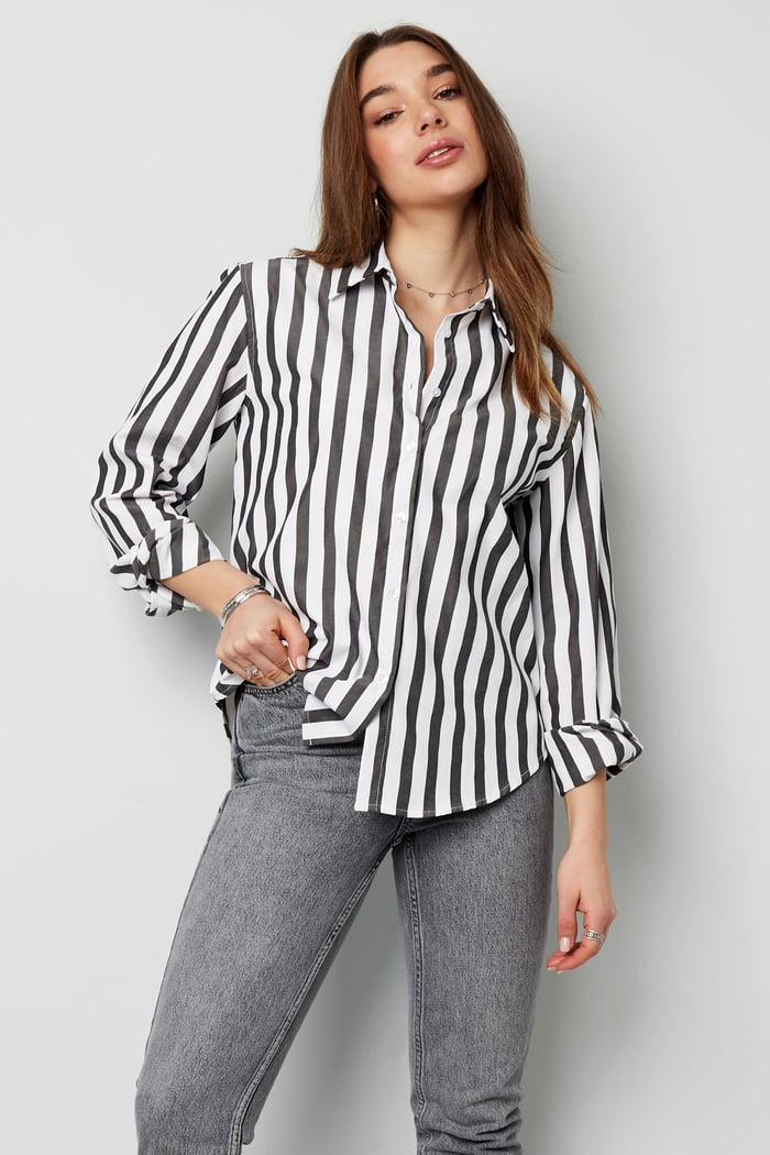 Gestreepte casual blouse h5Afbeelding2