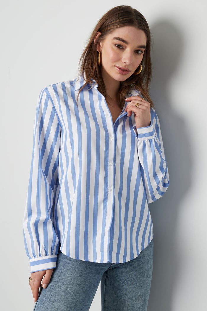 Gestreepte casual blouse h5Afbeelding6