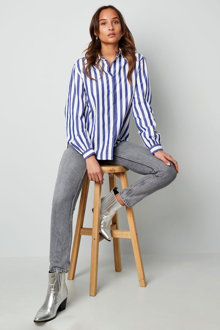 Gestreepte casual blouse h5Afbeelding9