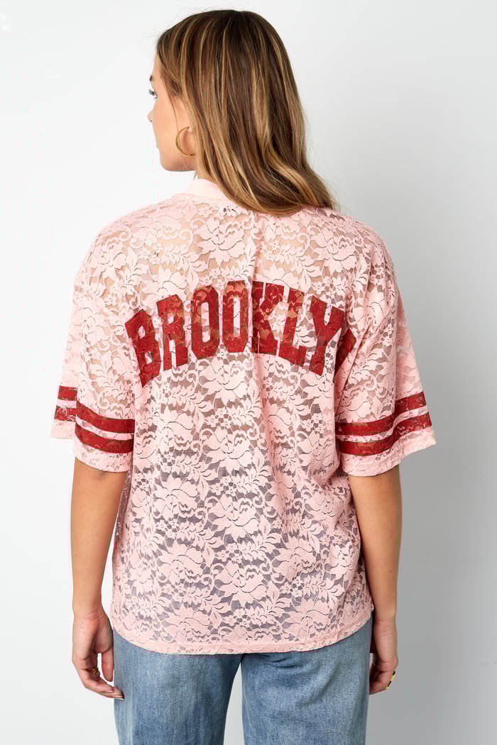 Camiseta americana de encaje con cuello en V h5Imagen12