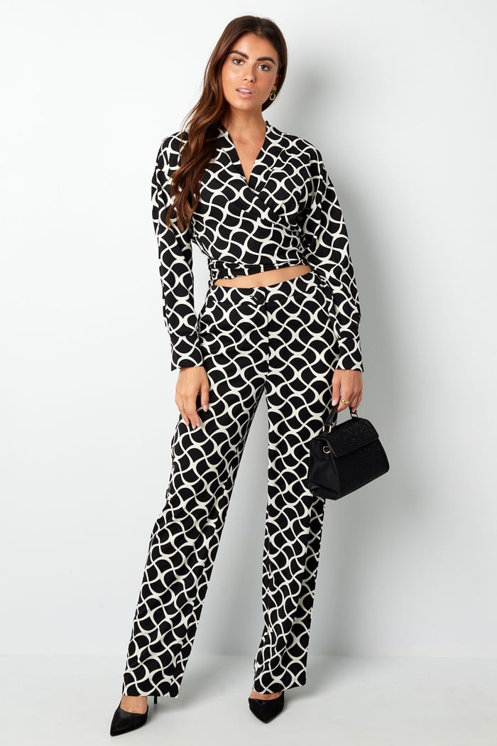 Wrap blouse aesthetic print Picture4