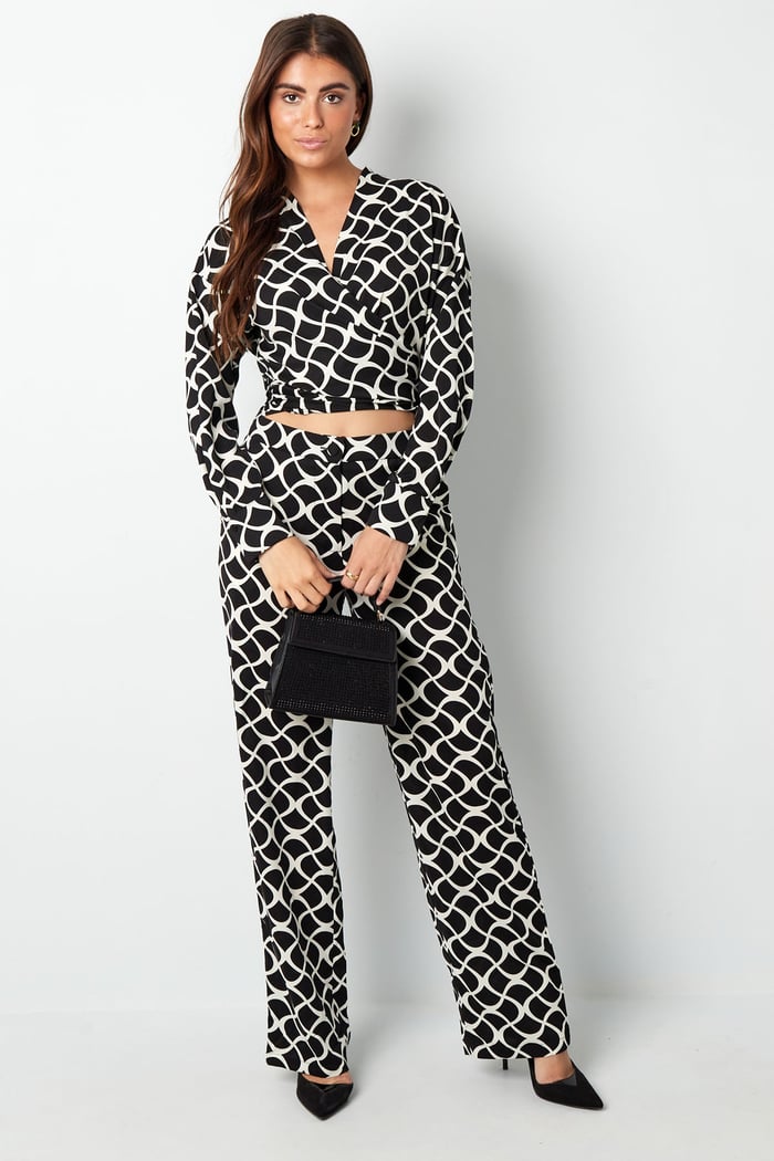 Wrap blouse aesthetic print Picture6