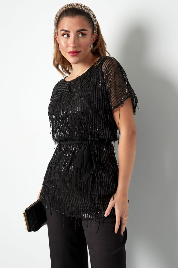 Frange top glamour - nere Immagine8