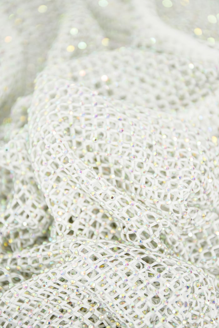 Top scintillante a maniche lunghe - bianco - S Immagine11