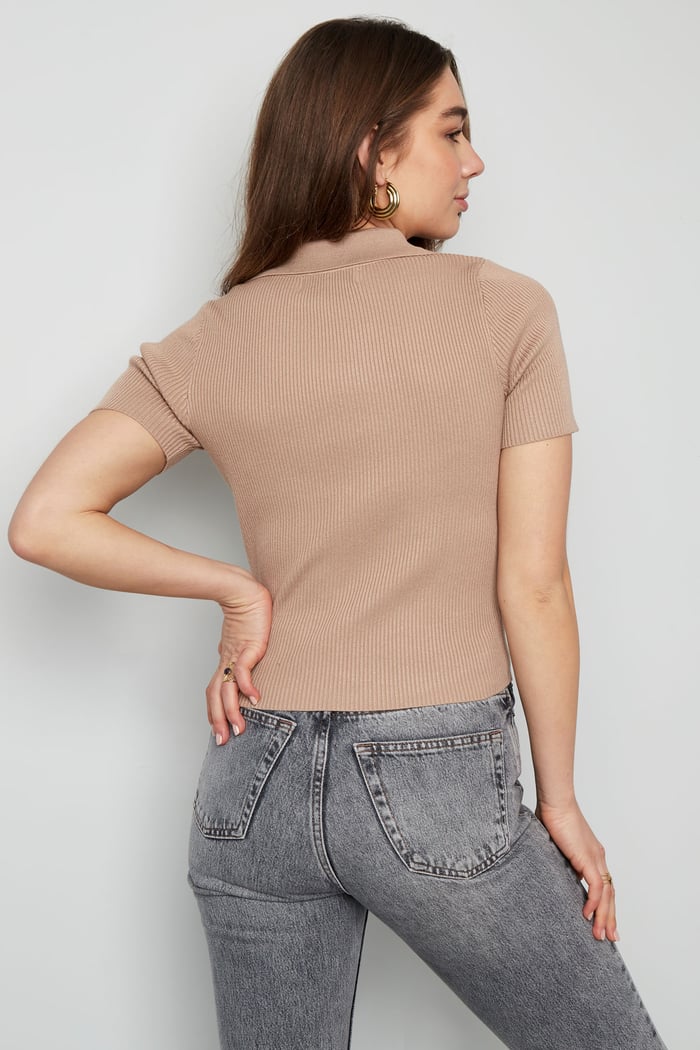 Basic-Poloshirt mit halber Knopfleiste, klein/mittelgroß – Weiß Bild7
