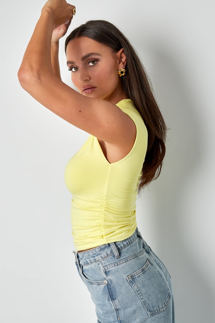 Gathered sleeveless top basic h5Picture6