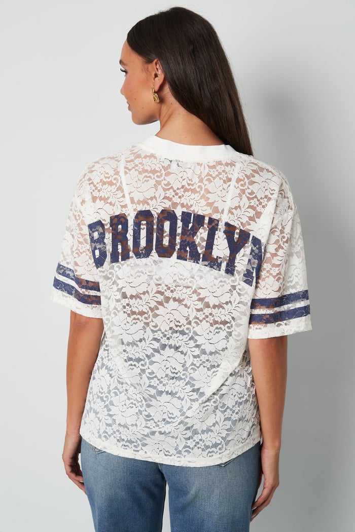 Camiseta americana de encaje con cuello en V h5Imagen14