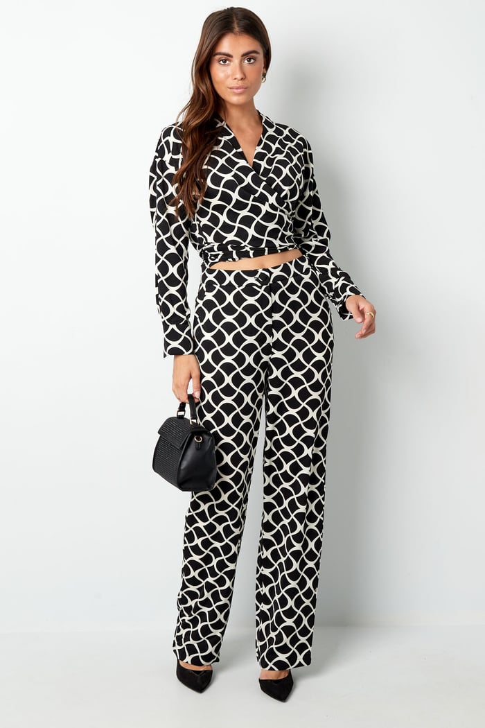 Pants graphic print camel Picture4