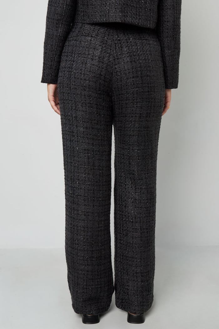 Polyester fiber (polyester) Straight pants Checkered Elegant Fall/Winter  Clothes h5Picture7