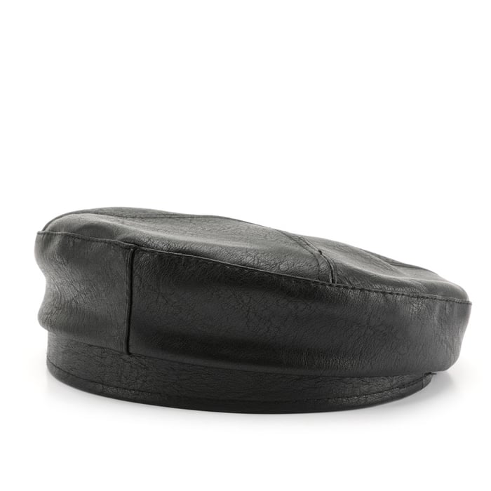 1 Piece Ins Style Solid Color PU Beret