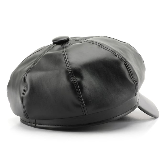 1 Piece Elegant Solid Color PU Beret h5Picture6