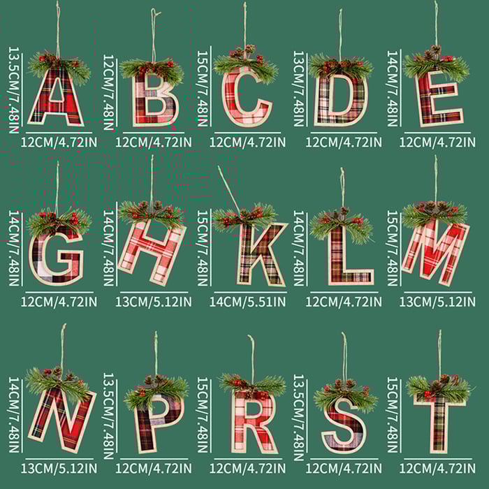 1 Piece DIY Christmas Tree Letter Pendant h5Picture6