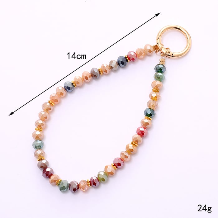 1 Piece Colorful Glass Beads Phone Chain