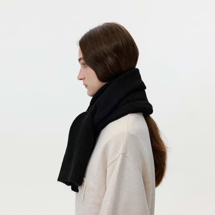 1 Piece Solid Color Rayon & Wool Winter Scarf h5Picture4