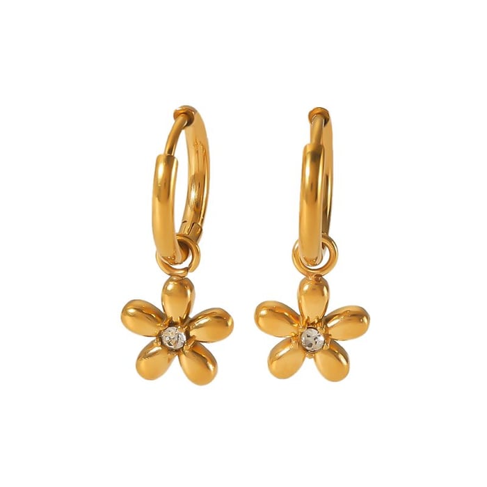 1 Paar exquisite und modische geometrische Ohrringe mit rechteckigem Zirkonia-Anhänger aus 18 Karat vergoldetem Edelstahl für Damenschmuck zum täglichen Tragen h5Bild6