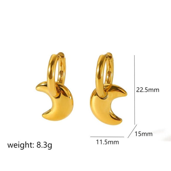 1 pair simple flower  gold plated stud earrings h5Picture7