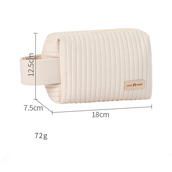 1 Piece Simple Sweet Style Octagonal Shape Solid Color PU Women's Makeup Bag Picture7