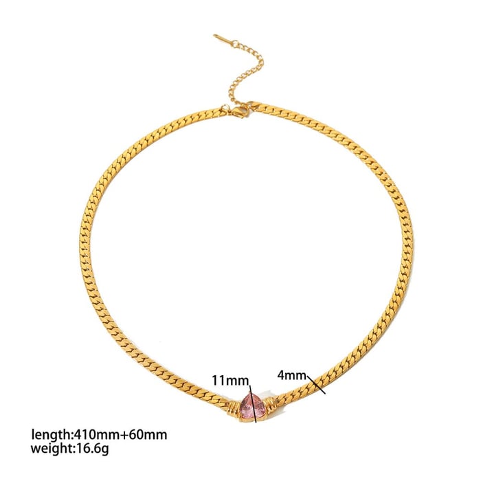 1 piece simple series daily geometric  gold plated zircon chain bracelets h5Picture9
