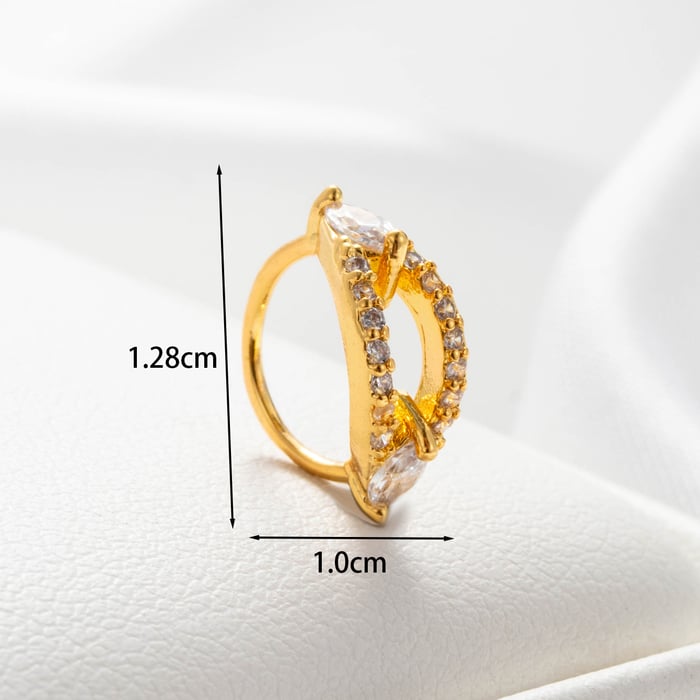 1 Piece Simple Series Simple Heart Copper No Plating Material Zircon Women Stud Earrings h5Picture3