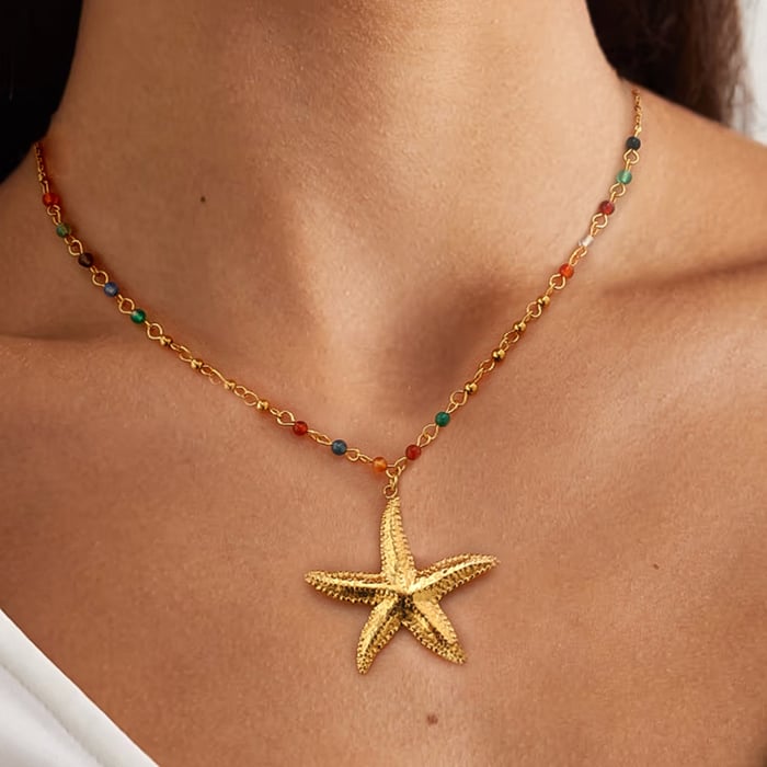 1 piece simple series vacation turtle stainless steel  gold plated women pendant necklaces h5Picture5