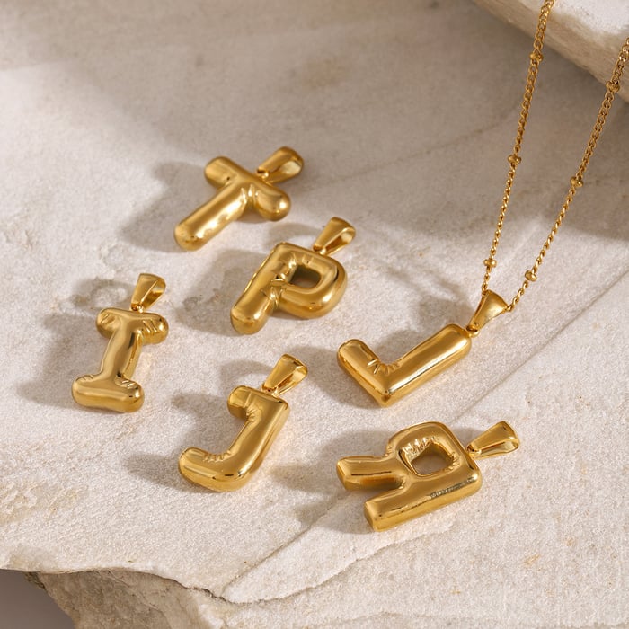 1 Piece Casual Letter Stainless Steel Gold Color Pendant Necklace h5Picture4