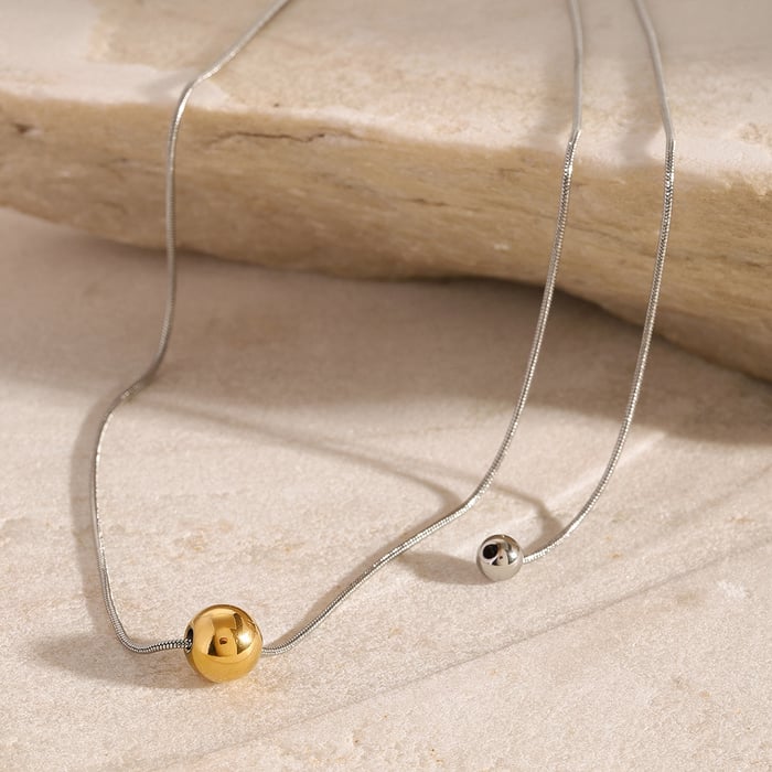 1 piece simple series simple geometric stainless steel  gold plated women pendant necklaces h5Picture4