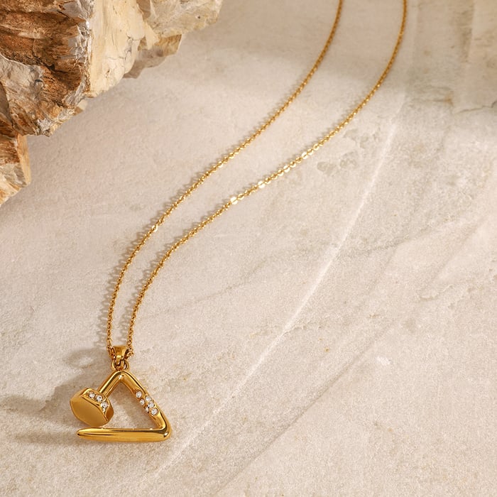 1 piece simple series casual geometric stainless steel  gold plated women pendant necklaces h5Picture4