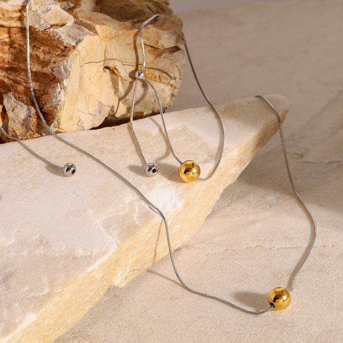 1 piece simple series simple geometric stainless steel  gold plated women pendant necklaces h5Picture5
