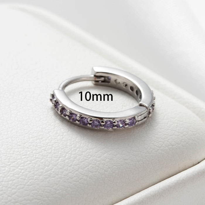 1 Piece Simple Series Classic Geometric Titanium Steel No Plating Material Zircon Women Stud Earrings h5Picture5