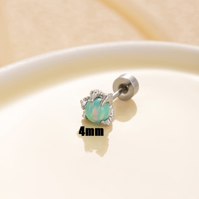 1 Stück Simple Series Klassischer geometrischer Titanstahl Kein Beschichtungsmaterial Künstlicher Edelstein Damen Ohrstecker h5Bild8