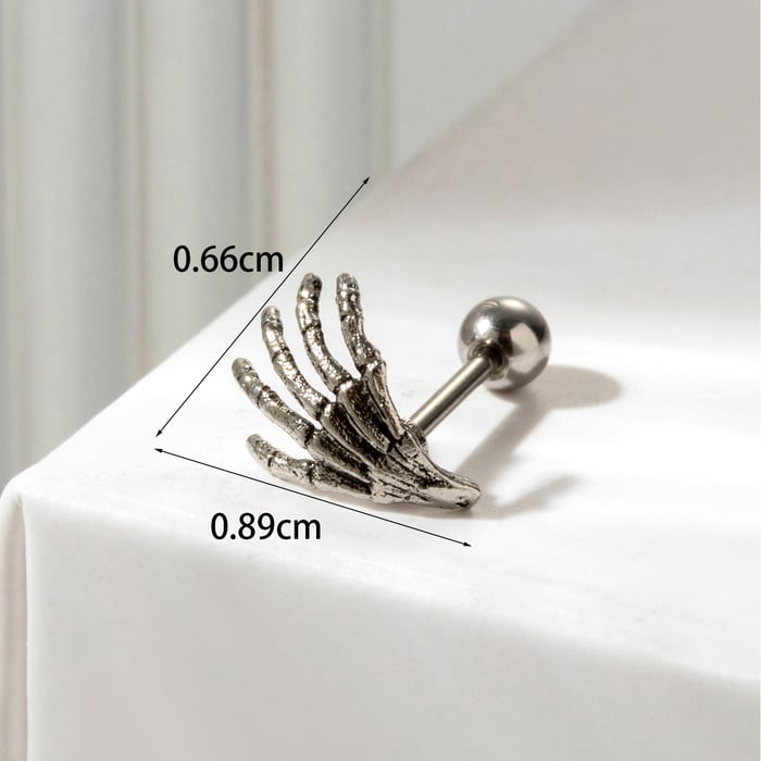 1 Stück Simple Series Klassische Herz Titan Stahl Kein Beschichtungsmaterial Zirkon Damen Ohrstecker h5Bild7