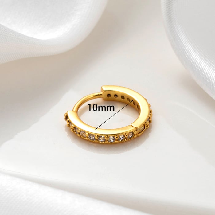 1 Piece Simple Series Classic Geometric Copper No Plating Material Zircon Women Stud Earrings h5Picture6