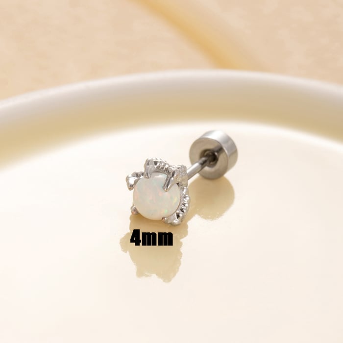 1 Stück Simple Series Klassischer geometrischer Titanstahl Kein Beschichtungsmaterial Künstlicher Edelstein Damen Ohrstecker h5Bild7