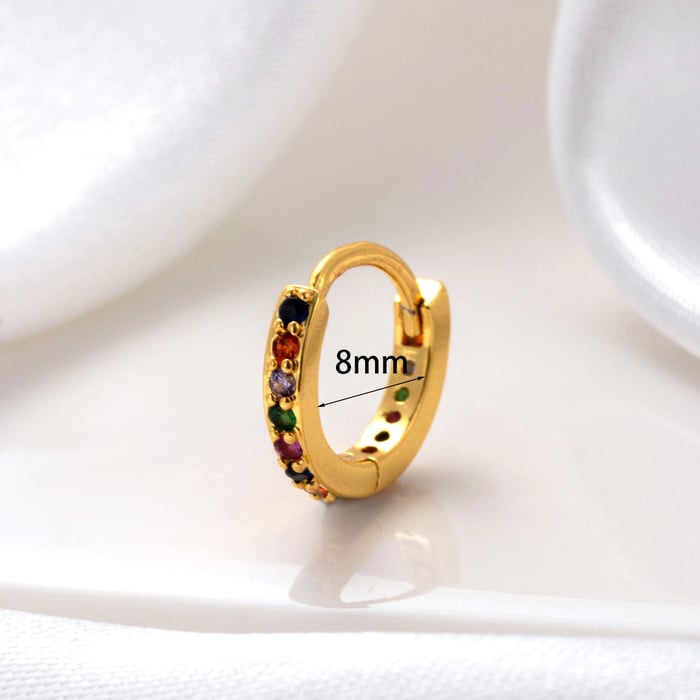1 Stück Simple Series Simple Flower Kupfer Kein Beschichtungsmaterial Zirkon Damen Ohrstecker h5Bild7