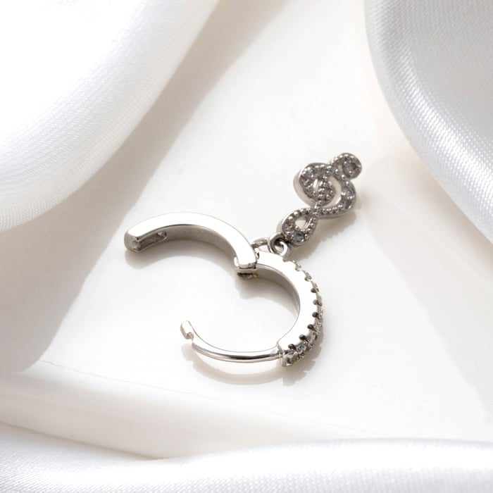 1 Piece Simple Series Classic Skull Copper No Plating Material Zircon Women Hoop Earrings h5Picture7