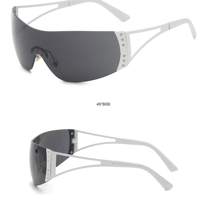 1 pair of fashionable women's sunglasses made of metal material h5Picture5