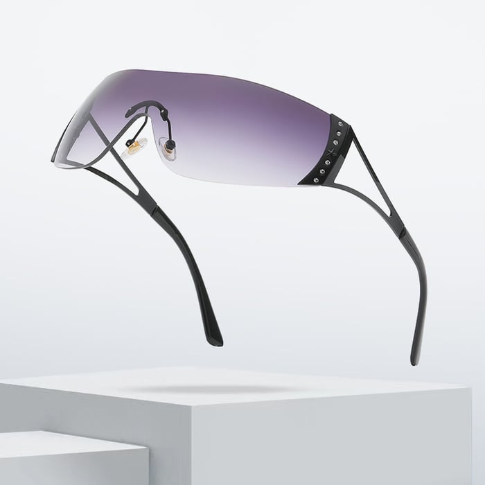 1 pair of fashionable women's sunglasses made of metal material h5Picture2