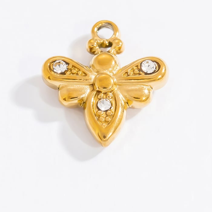 1 Paar Anhänger „Romantic Series Sweet Heart“ aus Edelstahl mit 18 Karat Vergoldung für Damen h5Bild7