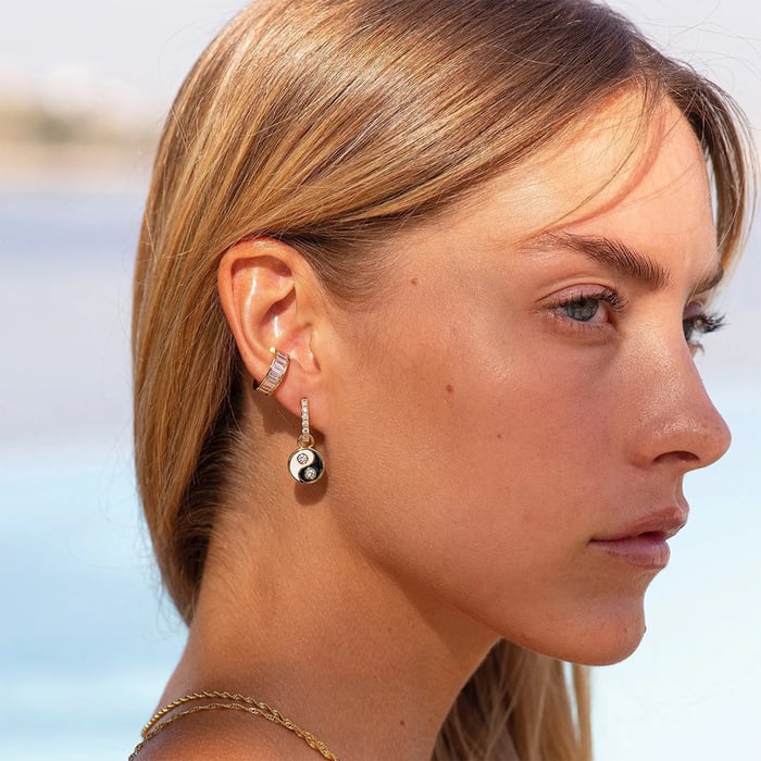 1 paar luxuriöse serie ringförmige edelstahl gold farbe überzogene damen clip-on ohrringe h5Bild8