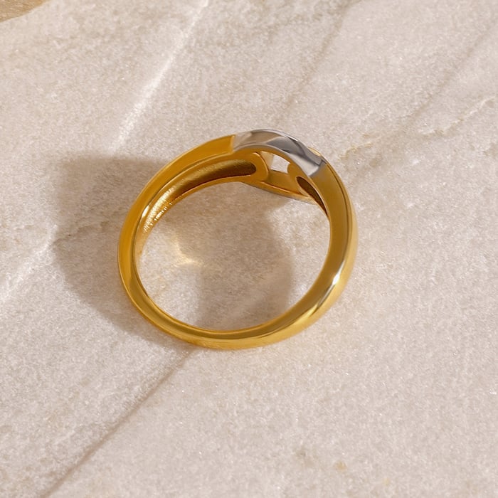 1 Paar hochwertige ringförmige Creolen aus Edelstahl der Simple-Serie, vergoldet h5Bild8