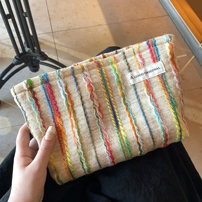1 Piece Romantic Series Vacation Strip Yarn Women's Bags h5Picture6