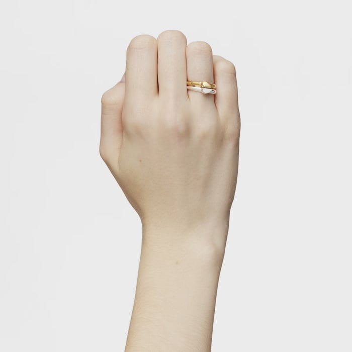 1 Paar verstellbare Ringe aus Edelstahl der Romantic Series Sweet Heart, vergoldet h5Bild9