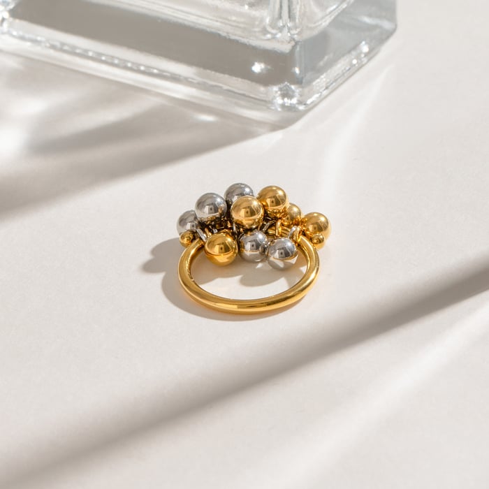 1 paar simple series style line edelstahl 18 karat vergoldet damen einzelringe h5Bild8