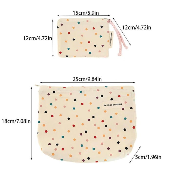 1 Stück Simple Series Elegante Polka Dots Canvas Damentaschen h5Bild7